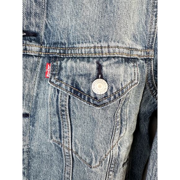 Levis Strauss and Co Premium Jean Jacket Unisex Small Denim Cotton Classic NWT - Picture 3 of 9